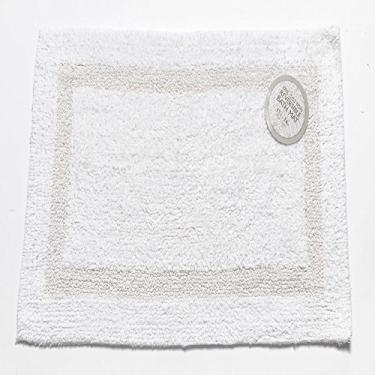 Imagem de Carnation Home Fashions Tapete de banho reversível 100% algodão, 53 x 86 cm, branco