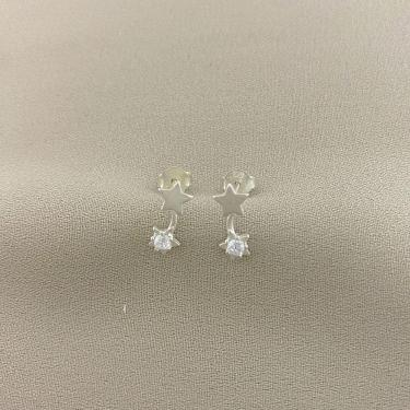 Imagem de Brinco Estrela com Ponto de Luz de Zircônia
