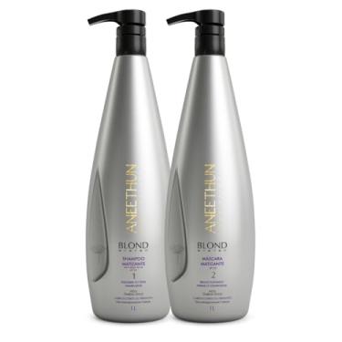 Imagem de KIT MATIZANTE BLOND SYSTEM SHAMPOO E MASCARA 1L - ANEETHUN