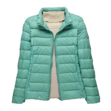 Imagem de Niiyyjj Jaqueta feminina acolchoada plus size feminina ultraleve com capuz, Suporte azul celeste, 3G