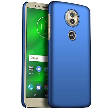 Imagem de GOGODOG Motorola G6 Play Capa completa ultrafina fosca antiderrapante resistente a arranhões para Moto G6 Play (azul)