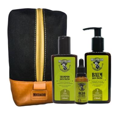 Imagem de Kit Shampoo para Barba + Balm para Barba + Oleo para Barba Frasco - Muchacho Citric + Necessaire Muchacho Guadalajara - Kit para uma barba perfeita