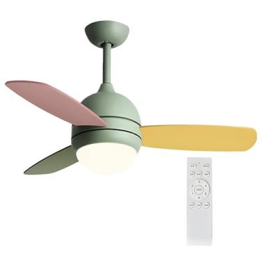 Imagem de Ventiladores De Teto Com Luzes, Ventilador De Teto Moderno Com Controle Remoto, Luz De Ventilador De Teto Com Motor Reversível, Para Quarto De Pátio (Color : Style 5, Size : 42in)