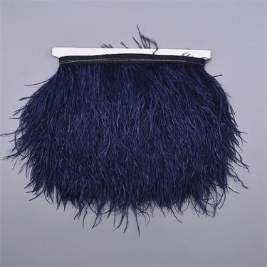 Imagem de 10 metros de penas de avestruz na fita 8-10 cm franja de saia em fita guarnições de penas de avestruz guarnições de costura cor 16