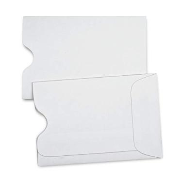 Imagem de Guardian Capas de cartão de presente, pacote com 500 capas de cartão de chave em branco – Use como porta-cartão de crédito ou envelope de cartão de hotel, 5 cm x 8,5 cm, branco