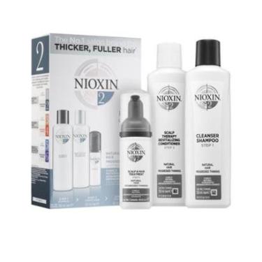 Imagem de Kit Nioxin System 2 (- Shampoo e Condicionador e Tratamento-Unissex