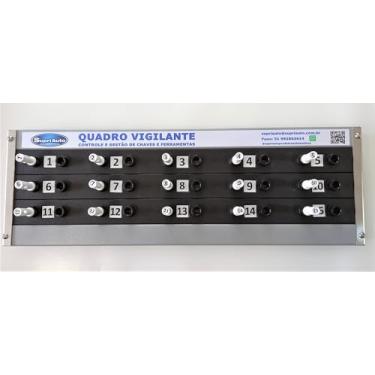 Imagem de Supriauto, Claviculário Porta Chaves Quadro Vigilante Para 15 Chaves