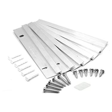 Imagem de Kit de cabide de quadro French Cleat, 15 cm - 50 pares - Suporte de barra Z pequeno suporta 22,7 kg - Suportes para pendurar espelho Z Clipe, ferragens de montagem na parede