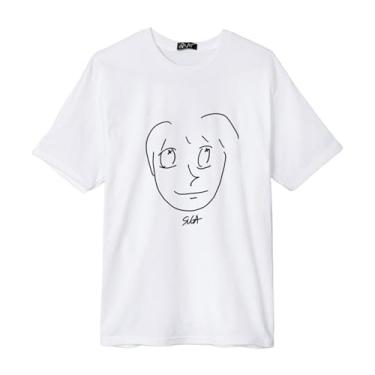 Imagem de Camiseta JIN Su-ga V Jimin Jungkook J-Hope RAPMONSTER Auto-retrato estilo estrela estampada manga curta, Suga branca, XXG