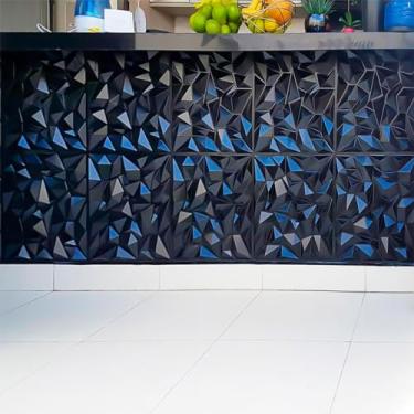 Imagem de Kit 4 Placas Relevo Revestimento Decorativo Choc Flexivel Forro Teto Externo Fachada 50cmx50cm 3D