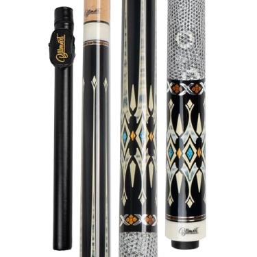 Imagem de Billmart Bastão para taco de sinuca, eixo de baixa deflexão com estojo rígido, fila de varas de mesa de sinuca de 13 mm, bastão profissional de bilhar de 538 a 600 ml