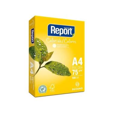 Imagem de Papel Sulfite A4 Amarelo 75G 500 Folhas Report