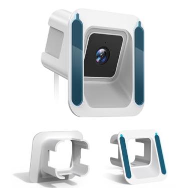 Imagem de Suporte de janela para Wyze Cam V3/V3 Pro/V4, inclinação de ângulo ajustável, sem parafusos, sem reflexos, autoadesivo, instalação sem danos para monitoramento interno/externo, suporte de