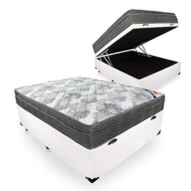 Imagem de Cama Box Com Baú + Colchão De Molas Ensacadas - Ortobom - ISO SuperPocket (Branco, Viúva)
