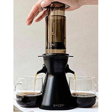 Imagem de 2POUR Suporte duplo para gotejador de café compatível com Aeropress – Acessório para preparar duas xícaras de 227 g, funciona com cafeteiras pequenas (não para a versão GG)