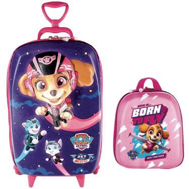 Imagem de Mochila de Rodinhas Mochilete 3D com Rodinha Tripla + Lancheira Skye Jet Maxtoy  Diplomata