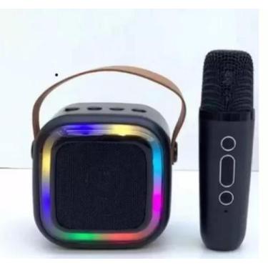 Imagem de Caixa de Som Profissional C/ Microfone S/fio Bluetooth Karaokê Muda Vo