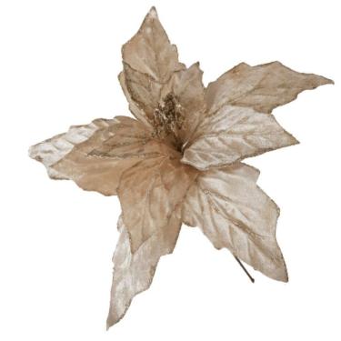 Imagem de Flor Artificial Veludo Champanhe 35cm