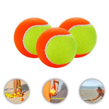 Imagem de Bolas De Beach Tennis Kit Com 3 Unidades - Gold Fibras Premiun