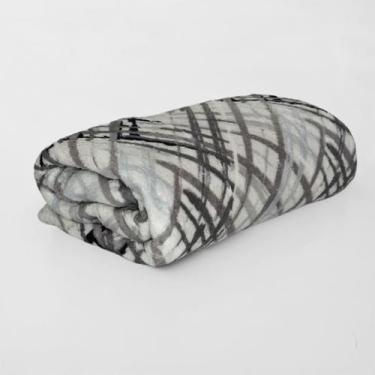 Imagem de Manta Casal Microfibra Estampada Celta - CORTTEX, Cinza/Cinza