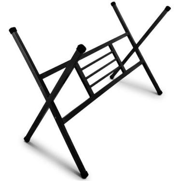 Imagem de Base Para Mesa De Jantar Preta Tampo Pedra 1,40 X 0,80 - Genus Móveis,