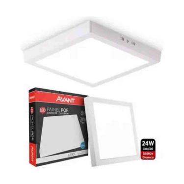 Imagem de kit2 Paineis paflon Led Sobrepor 30x30 Quadrado 24W Avant