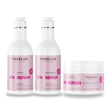 Imagem de Kit Reparador Metal control ativado Spa e Repair 3 itens - Treeliss Pr