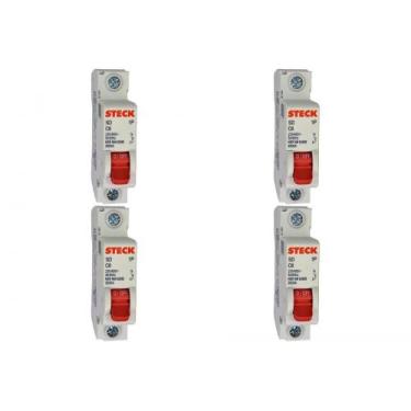 Imagem de Kit C/4 - Disjuntor Steck ''Din'' Unipolar 6A. C
