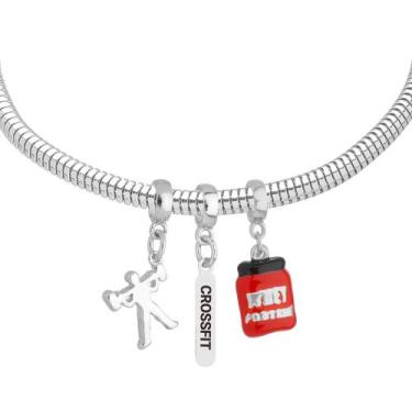 Imagem de Pulseira Exercício Funcional Berloque Banhado a Prata 925 - Work Semij