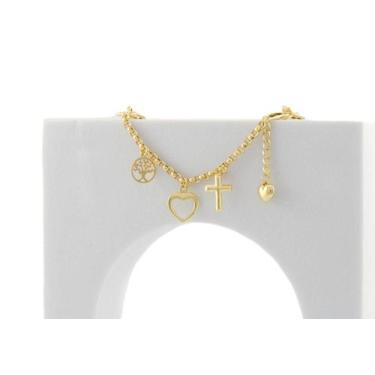 Imagem de Pulseira Feminina 4 Ouro 18k 750. Certificado de Garantia - JOIE JOIAS