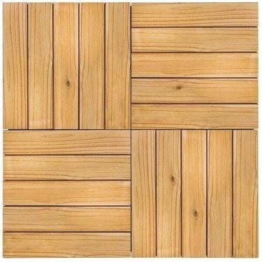 Imagem de Kit Deck em Placa de Madeira Modular 50cmx50cm com 12 Placas Madersilv