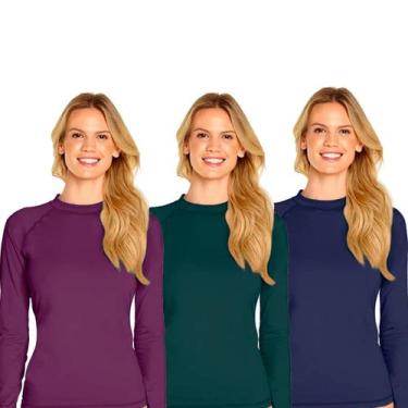 Imagem de Kit 3 Camisetas Proteção UV+ Adulto Feminino Masculino Praia - Hype Ki