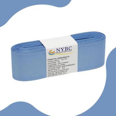 Imagem de Fita Para Laço De Gorgurão Azul Hortênsia - 38mm C/10 Metros - NYBC