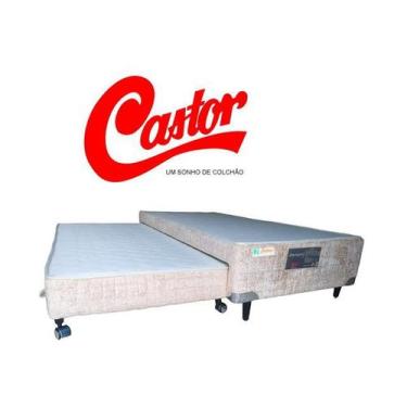 Imagem de Box Bicama Solteiro Castor Espuma Acoplada D28 88x188x40 