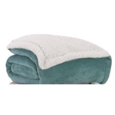 Imagem de Cobertor Mantinha com sherpa para o seu pet - BORGON, menta
