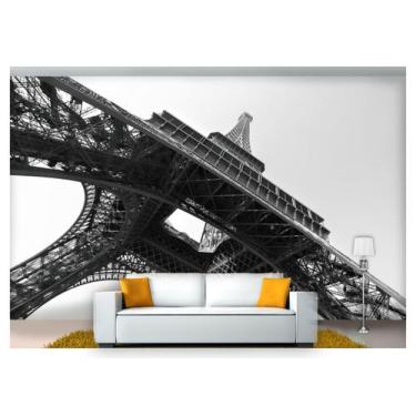 Imagem de Papel De Parede Paris Eiffel Preto Branco 3D Ncd153 - Você Decora