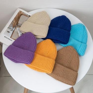 Imagem de Touca De Inverno Feminino Moda Minimalista  - ElaShopp, Cinza escuro