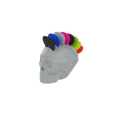 Imagem de Porta-palhetas Caveira Geométrica Mohawk Diversas Cores - PEKO, 3D-363