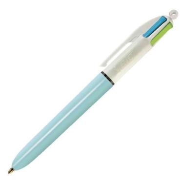Imagem de Caneta bic 4 cores fashion corpo azul claro 1.2 mm