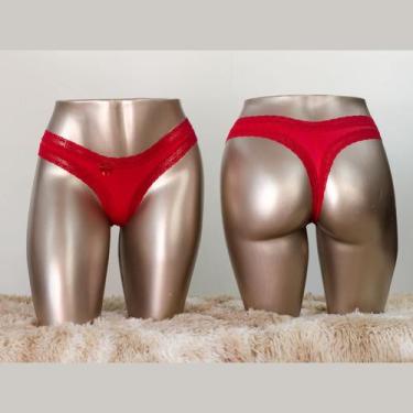 Imagem de Calcinha Feminina Beyonce de Microfibra - Bella Pelle, GG, Vermelho