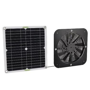 Imagem de Ventilador alimentado por energia solar de 34,3 cm, kit de ventilador de admissão solar de 100 W, ventilador de exaustão solar para casa de penico para canil de galinheiro de estufa