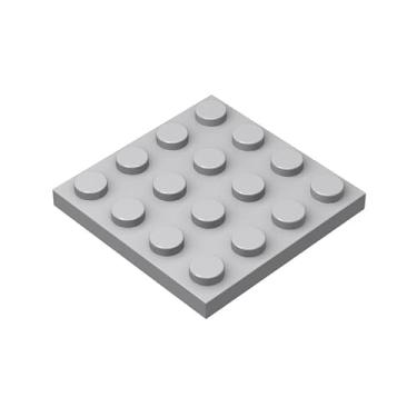 Imagem de Classic Grey Plates Bulk, Light Gray Plate 4x4, Building Plates Flat 50 Piece, Compatible with Lego Parts and Pieces: 4x4 Gray Plates(Color: Light Gray)