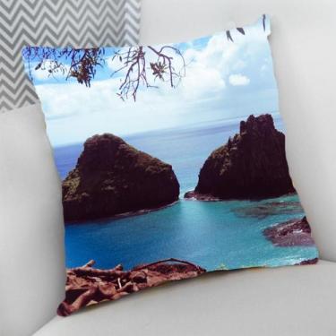 Imagem de Almofada Decorativa Cheia c/ Zíper 40x40 Viagens Trip Cidades - Deluzz