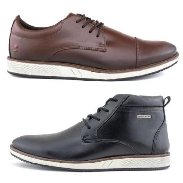 Imagem de Kit 2 Sapatênis Social Masculino & Bota Masculino Half Cab - Bardone, 