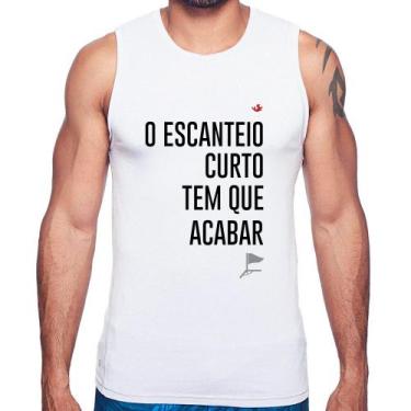 Imagem de Regata O escanteio curto tem que acabar - Foca na Moda, Branco, GG