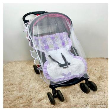 Imagem de Capa para Carrinho de Bebê com Mosquiteiro 02 Peças Diversas Cores - M