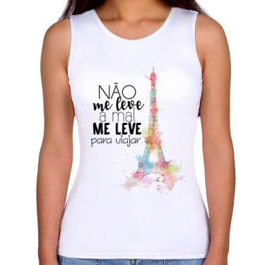 Imagem de Regata Feminina Não me leve a mal, me leve para viajar - Foca na Moda,