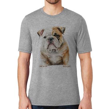 Imagem de Camiseta Bulldog-Inglês - Foca na Moda, Cinza, M