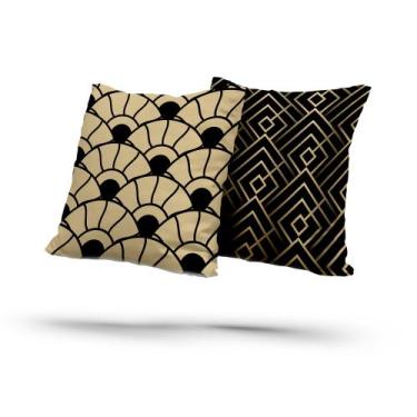 Imagem de Kit 2 Almofadas Com Enchimento Amelie Linhas Douradas - Core Decore