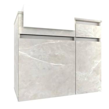 Imagem de Gabinete para Banheiro com Tulha Reale Branco Lilies Móveis - BOSI